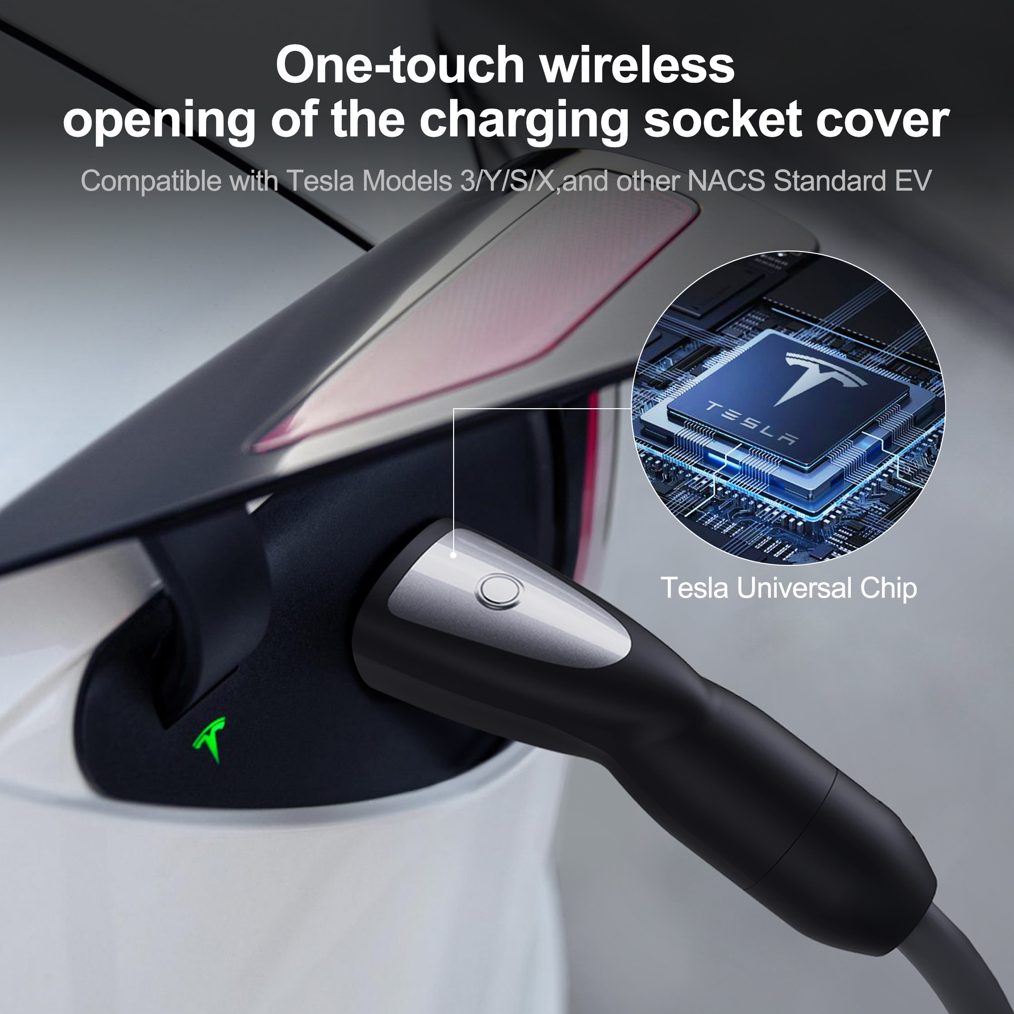 Wireless Car Charger - feyree TS-NACS Socket EV Charger Plug