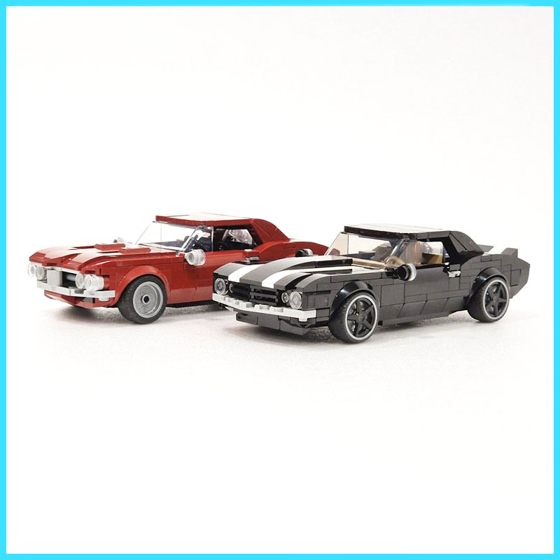 Car Accessories For Boys - MOC Building Blocks City Retro Muscle