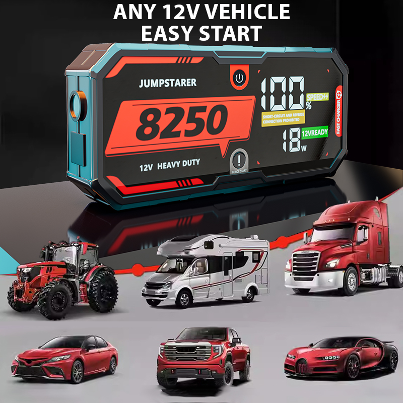 Portable Jump Starter - 12V 8250A Portable Car Battery Jump