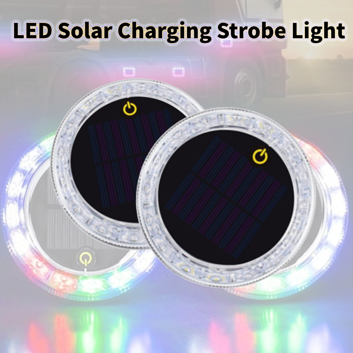 Wireless Car Charger - 1/2x Car Wireless Strobe Touch Solar