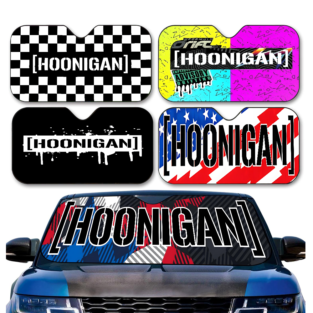 Windshield Sun Shade - Hoonigan Driven By Passion Racing Logo