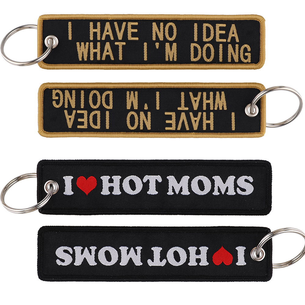 Car Accessories Quotation - I LOVE HOT MOMS Quotation Embroidered