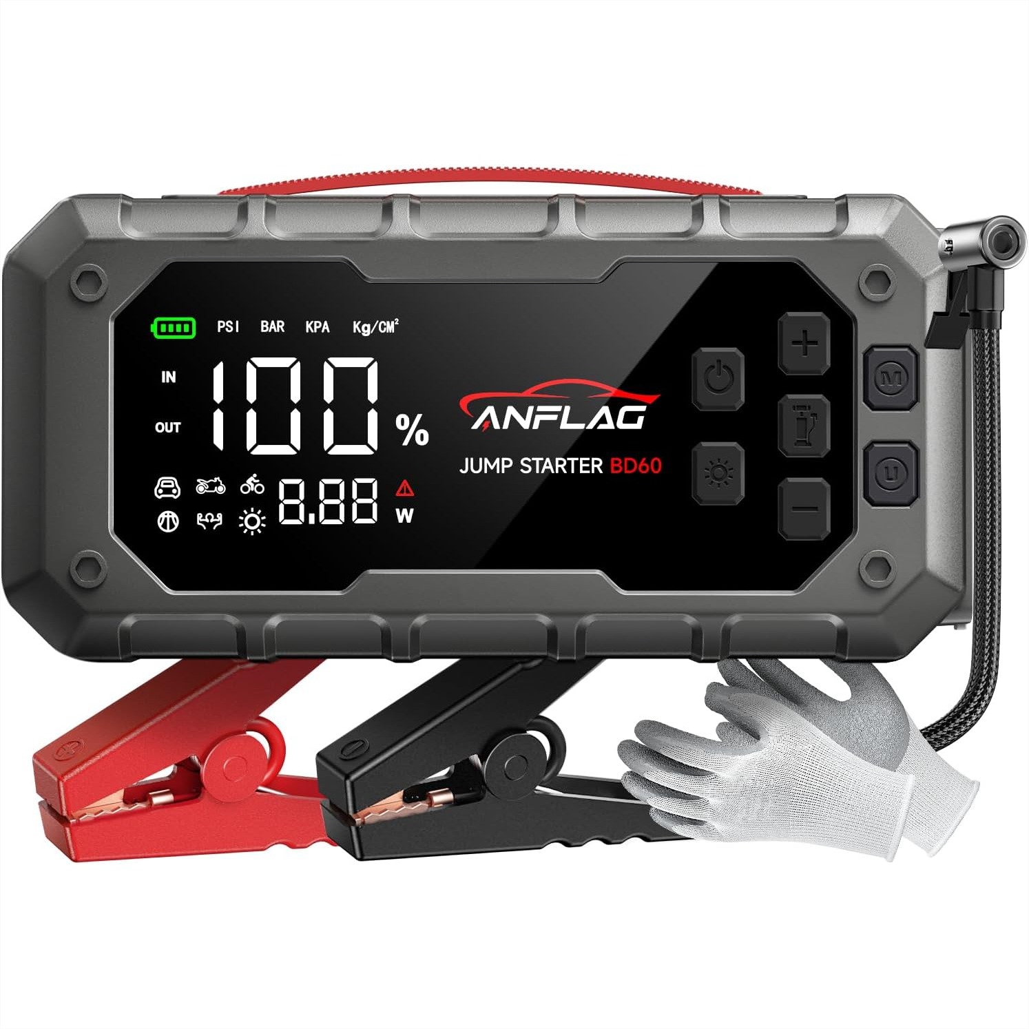 Portable Jump Starter - 8000A Car Jump Starter with Air
