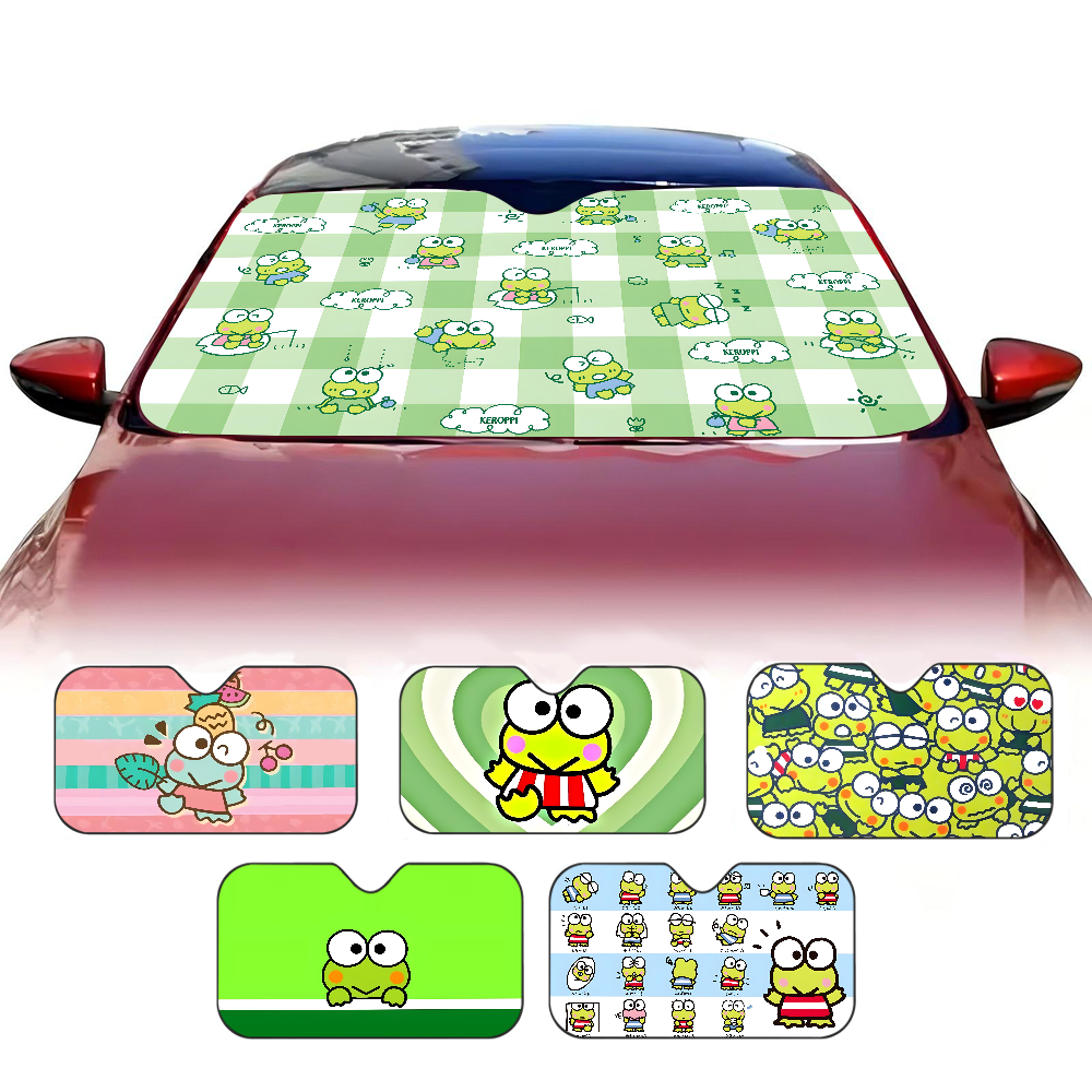 Windshield Sun Shade - K-keroppiS Frog Windshield Sun Shade For