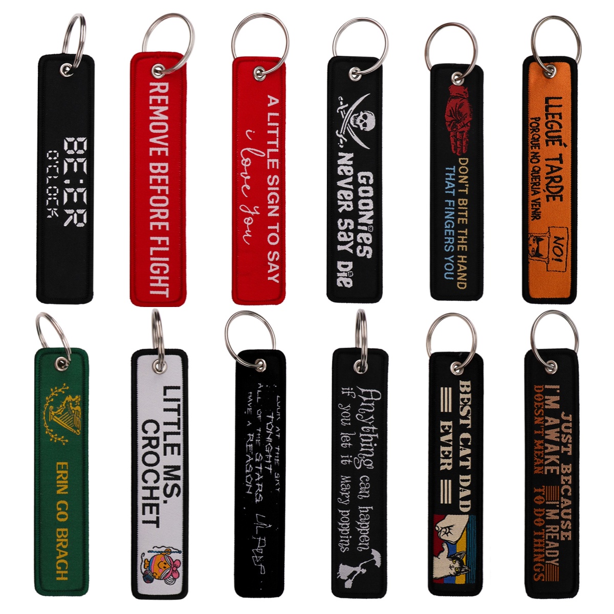 1pcs Quotation Embroidered Key - Car Accessories Quotation avis et prix