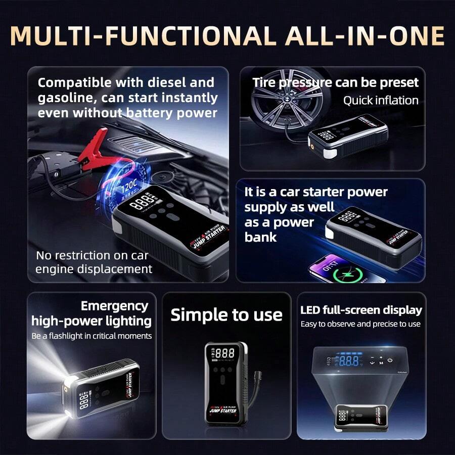 8000mAh Portable Car Jump Star - Portable Jump Starter avis et prix
