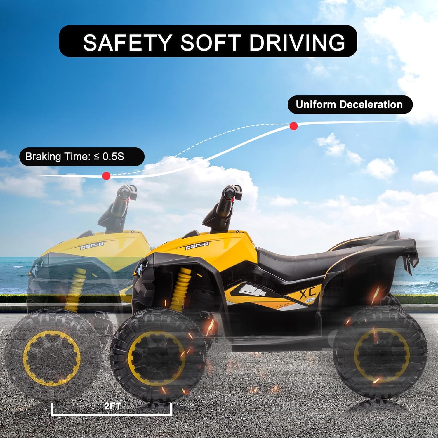12V Kids Ride On ATV, 4 Wheele - Car Accessories For Boys avis et prix