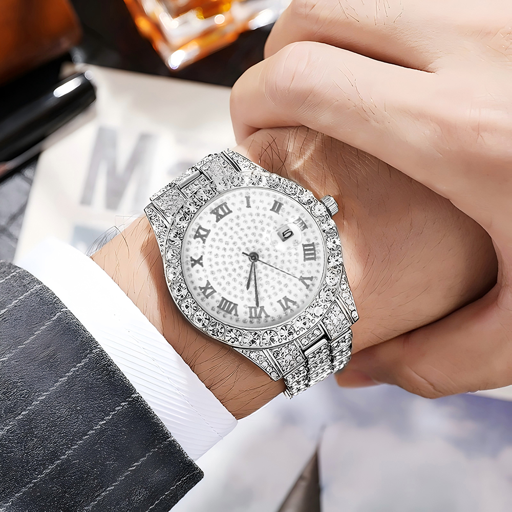 1 Hip-hop Full Diamond Silver  - Car Accessories For Boys avis et prix