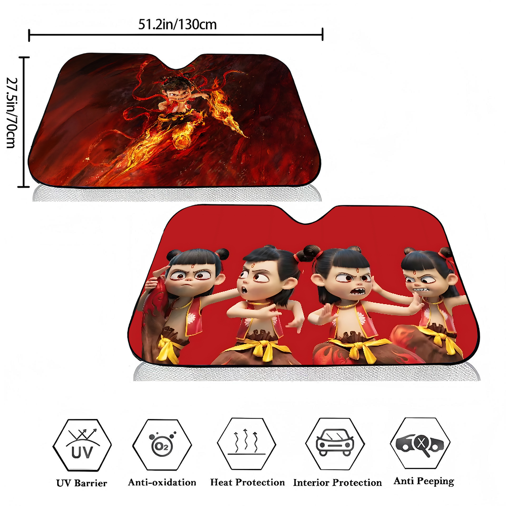 N-Ne Zha 2 Anime Car Windshiel - Windshield Sun Shade avis et prix