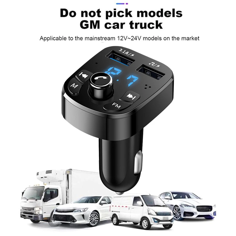 Hands-free Bluetooth 5.0 MP3 C - Wireless Car Charger avis et prix