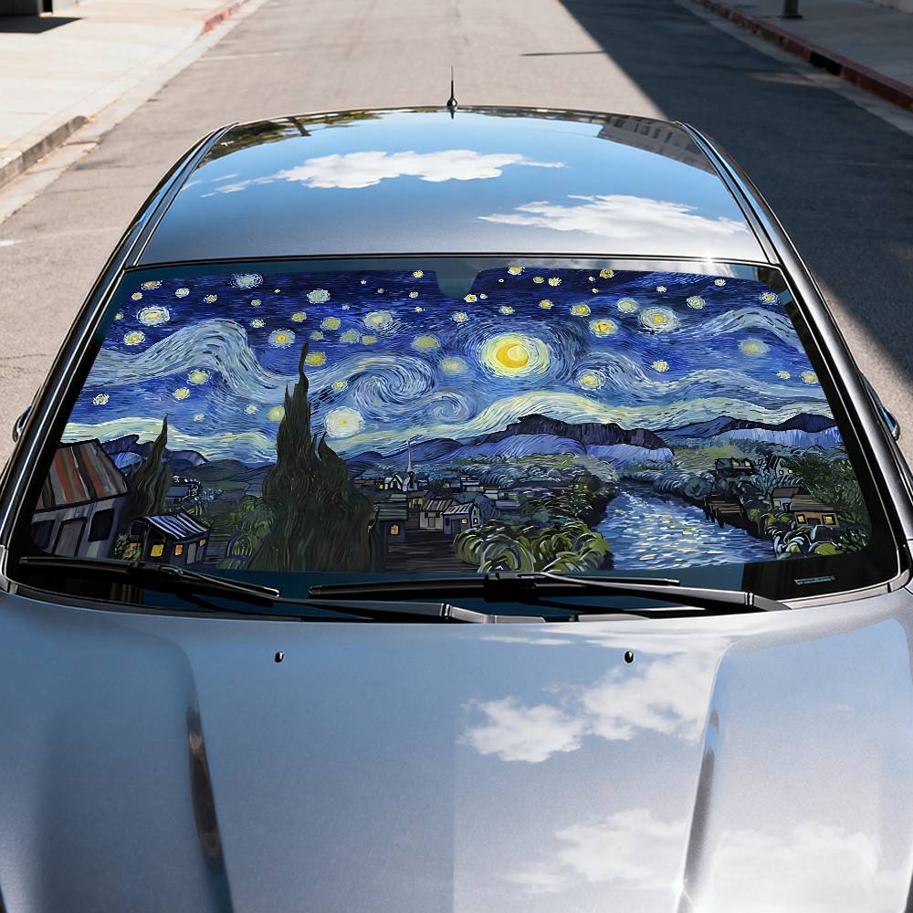 Starry Night V-Van G-Gogh Car  - Windshield Sun Shade avis et prix