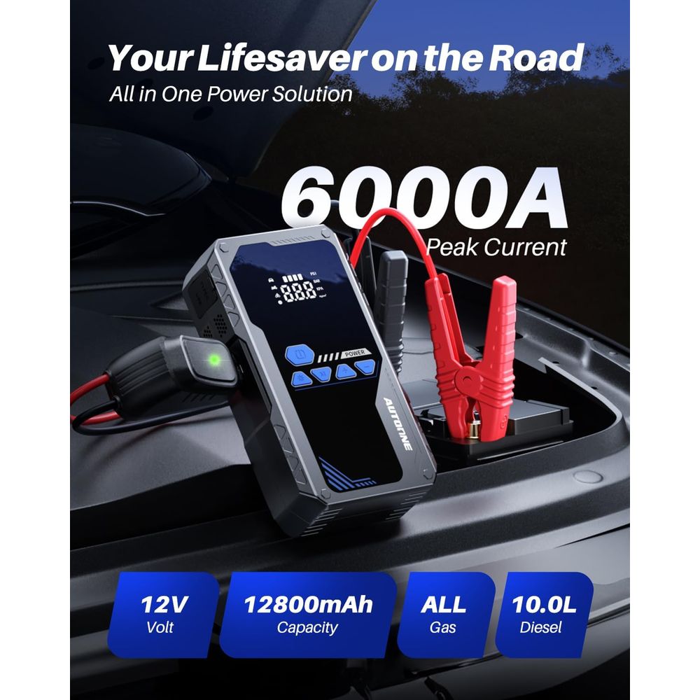 Portable 6000A Jump Starter wi - Portable Jump Starter avis et prix