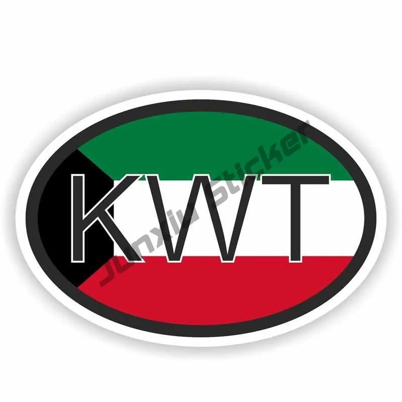 Kuwait Map with Flag Vinyl Sti - Car Accessories Kuwait avis et prix