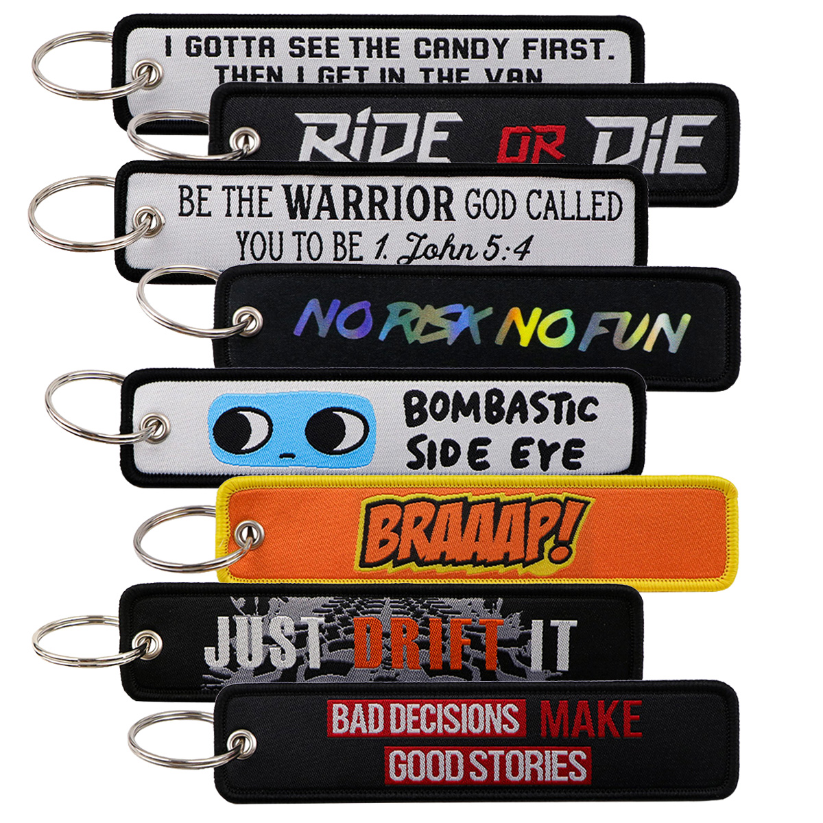 No Risk No Fun Embroidery Keyc - Car Accessories Quotation avis et prix