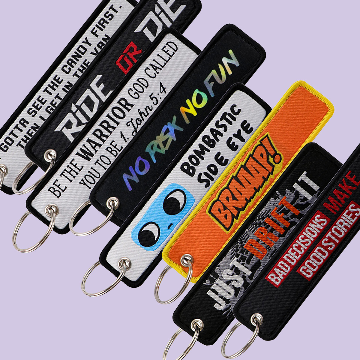 No Risk No Fun Embroidery Keyc - Car Accessories Quotation avis et prix