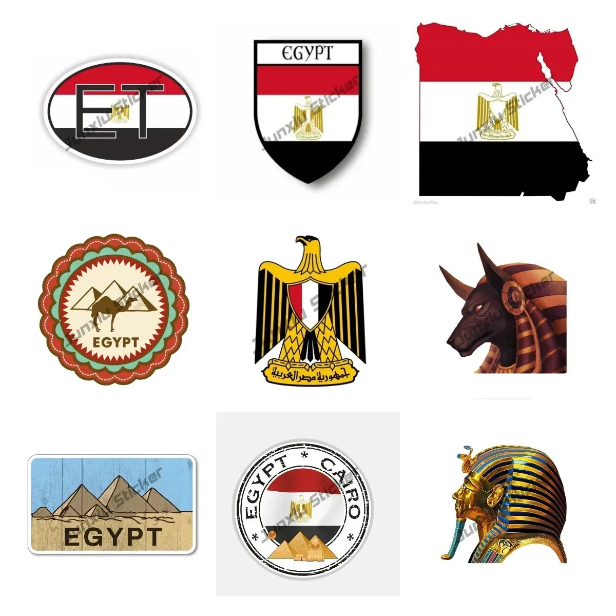 Egypt Flag Decal Sticker Egypt - Car Accessories Egypt avis et prix