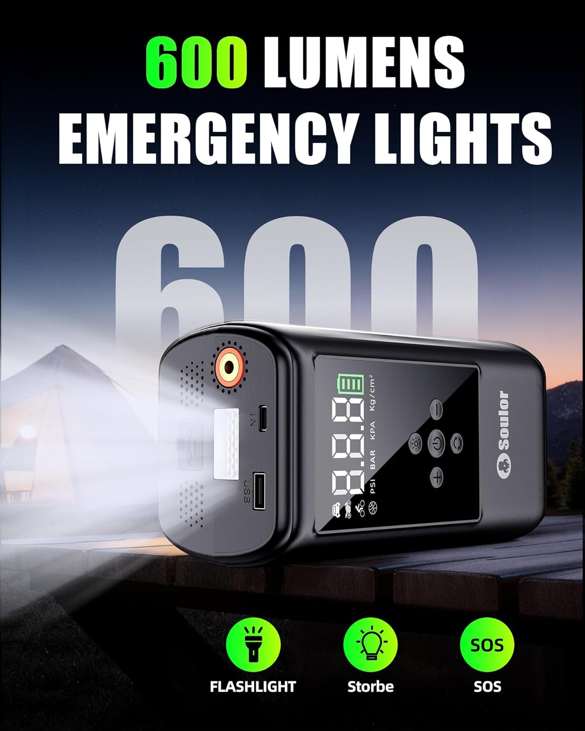 6000A Jump Starter with 160 PS - Portable Jump Starter avis et prix
