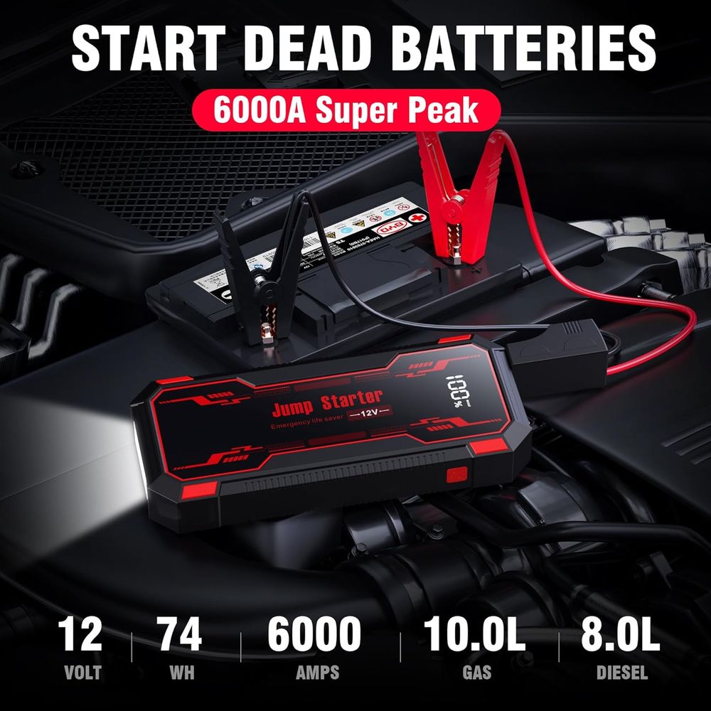 6000A Portable Car Jump Starte - Portable Jump Starter avis et prix