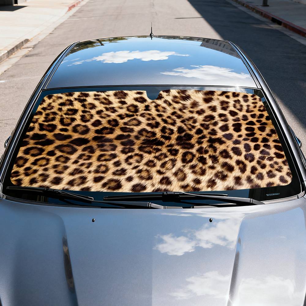 Animal Fur (Leopard Print) Car - Windshield Sun Shade avis et prix