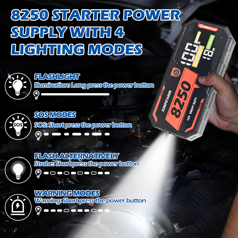 12V 8250A Portable Car Battery - Portable Jump Starter avis et prix