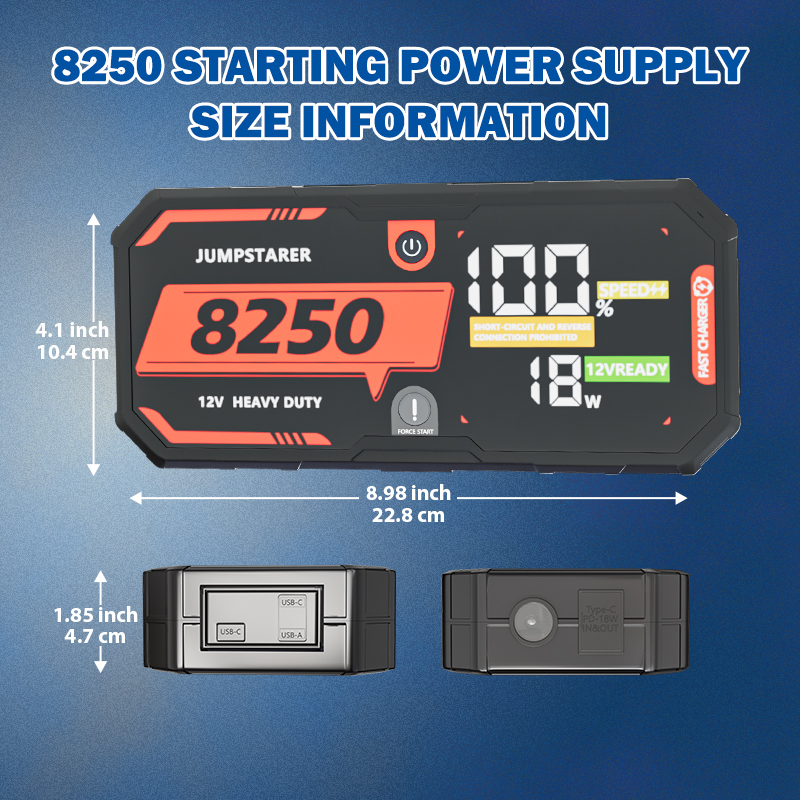 12V 8250A Portable Car Battery - Portable Jump Starter avis et prix