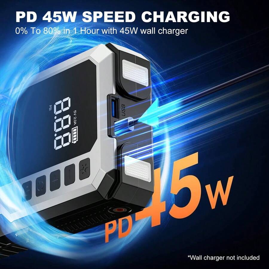 8-In-1 Portable 12V Car Jump S - Portable Jump Starter avis et prix