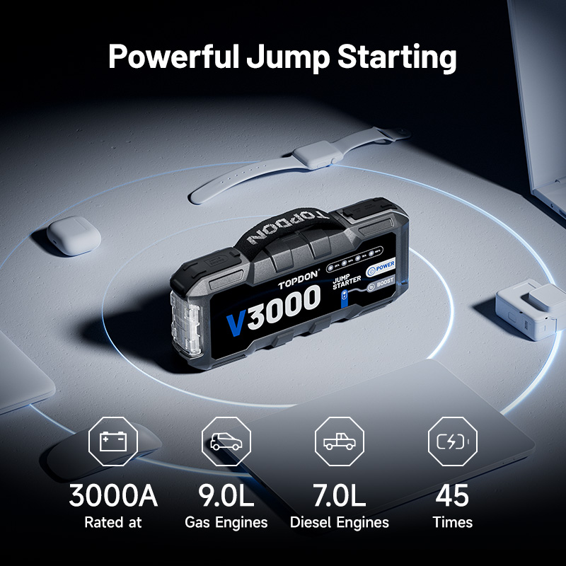 TOPDON V3000 3000A PD60W Bi-Di - Portable Jump Starter avis et prix