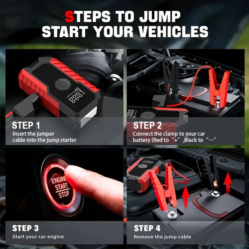 Jump Starter with Air Compress - Portable Jump Starter avis et prix