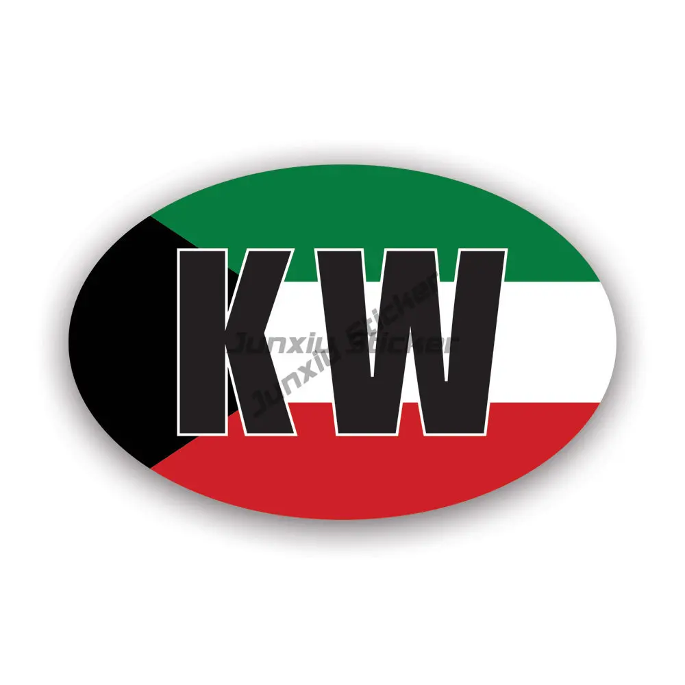 KW Kuwait Flag Emblem Creative - Car Accessories Kuwait avis et prix