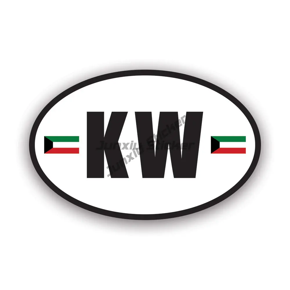 KW Kuwait Flag Emblem Creative - Car Accessories Kuwait avis et prix