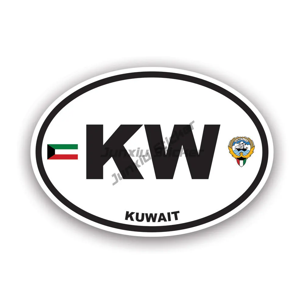 KW Kuwait Flag Emblem Creative - Car Accessories Kuwait avis et prix