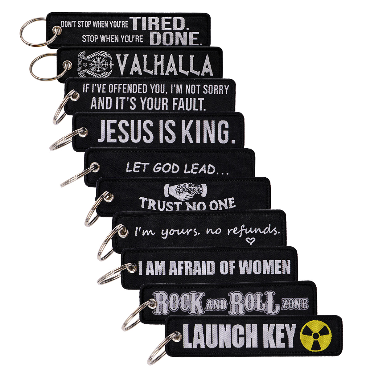Black Embroidery Key Fob Rock  - Car Accessories Quotation avis et prix