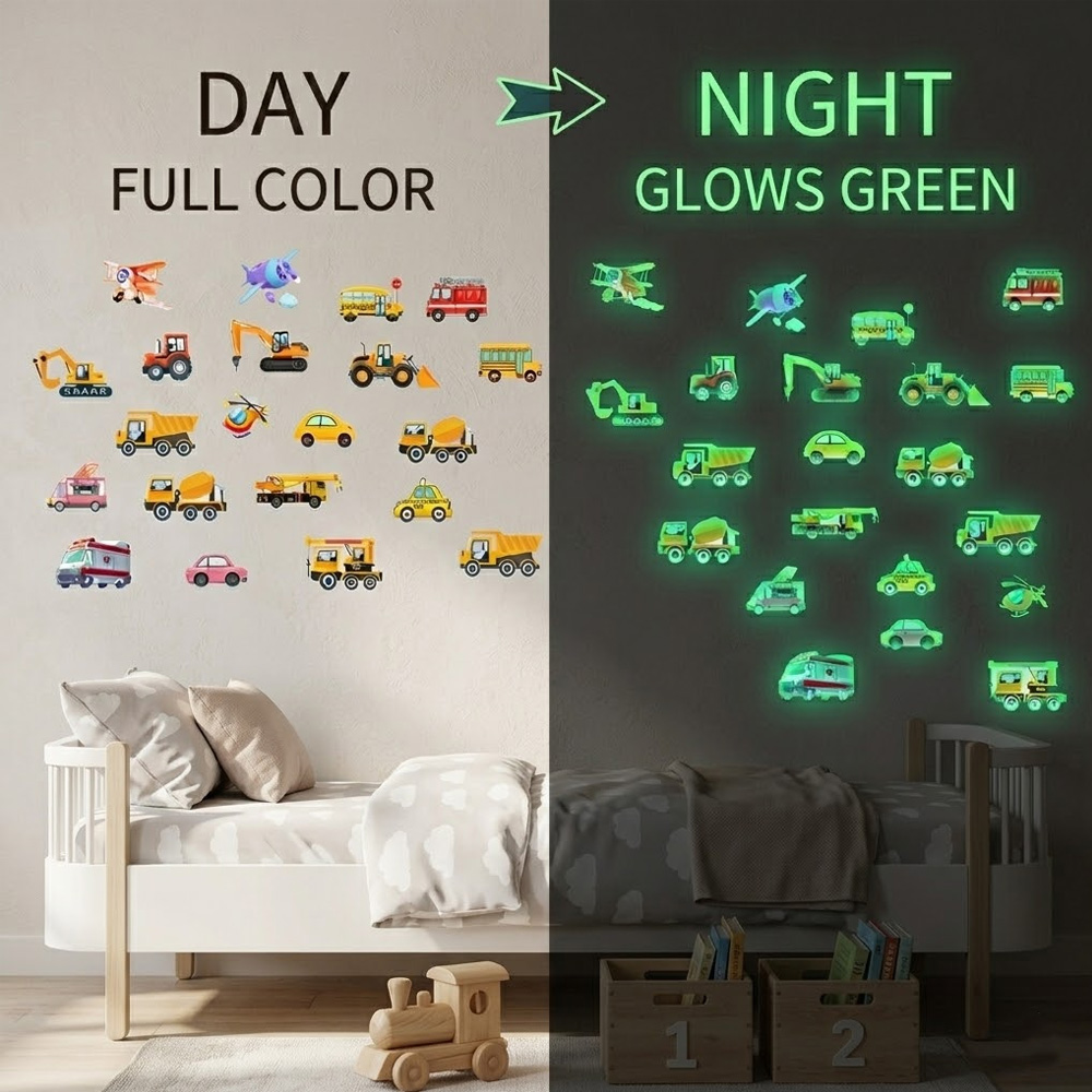 Luminous Car Wall Sticker 21Pc - Car Accessories For Boys avis et prix