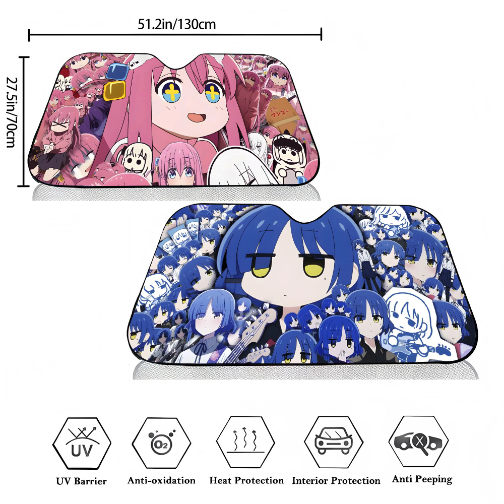 Anime B-bocchi The Rock Cartoo - Windshield Sun Shade avis et prix