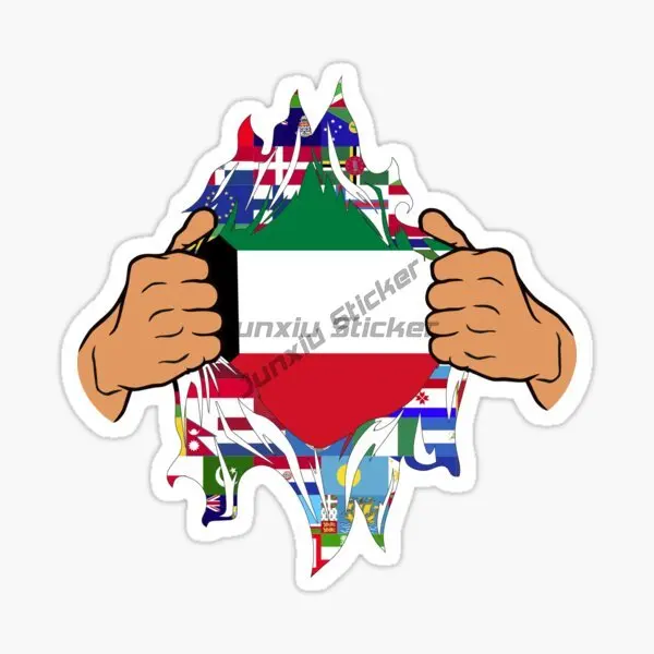 KWT Kuwait Flag Map Emblem Cre - Car Accessories Kuwait avis et prix