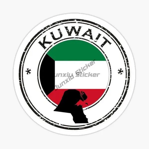 KWT Kuwait Flag Map Emblem Cre - Car Accessories Kuwait avis et prix