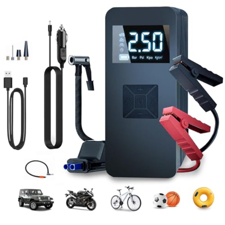 Jump Starter with Air Compress - Portable Jump Starter avis et prix