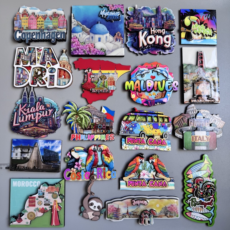 Wood Fridge Magnets Denmark GR - Car Accessories Dubai avis et prix