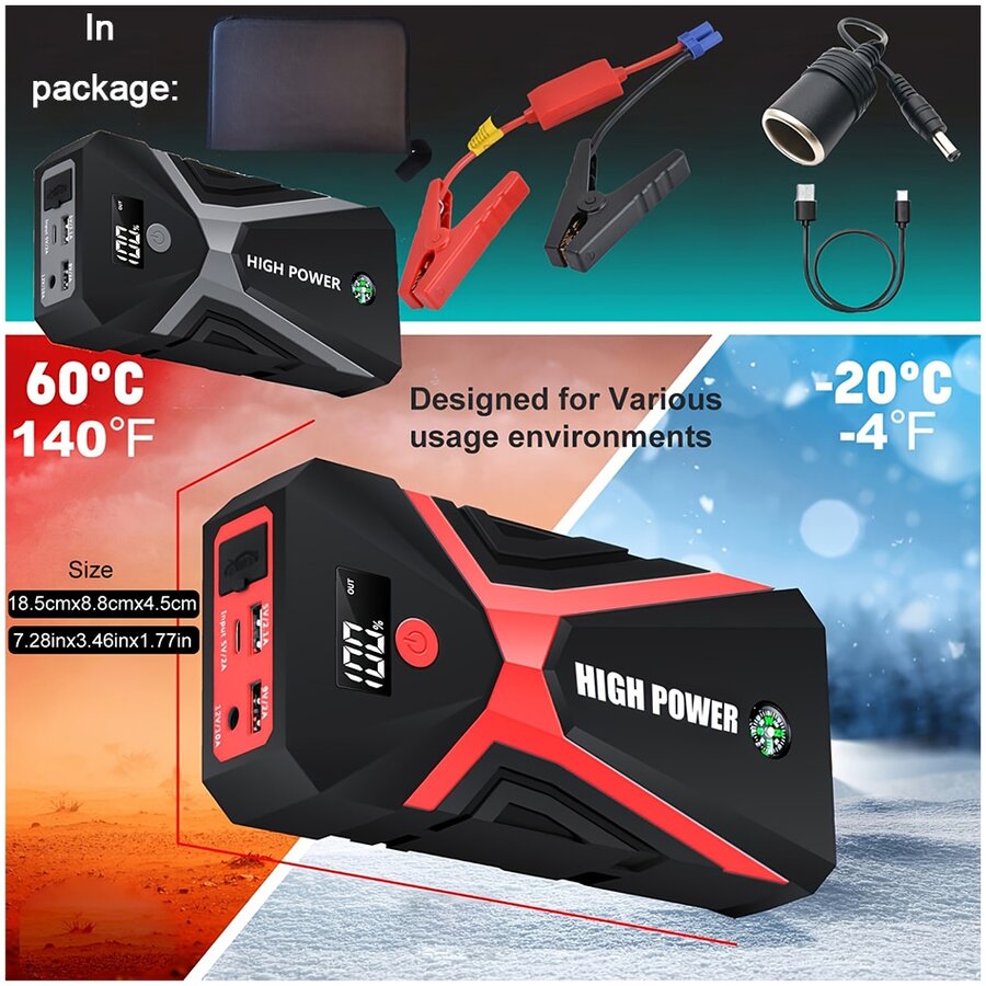 12V Portable Car Jump Starter  - Portable Jump Starter avis et prix