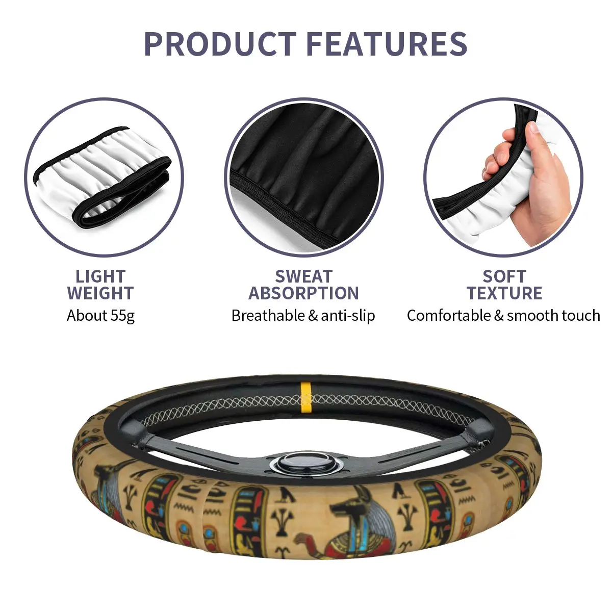 37-38 Car Steering Wheel Cover - Car Accessories Egypt avis et prix